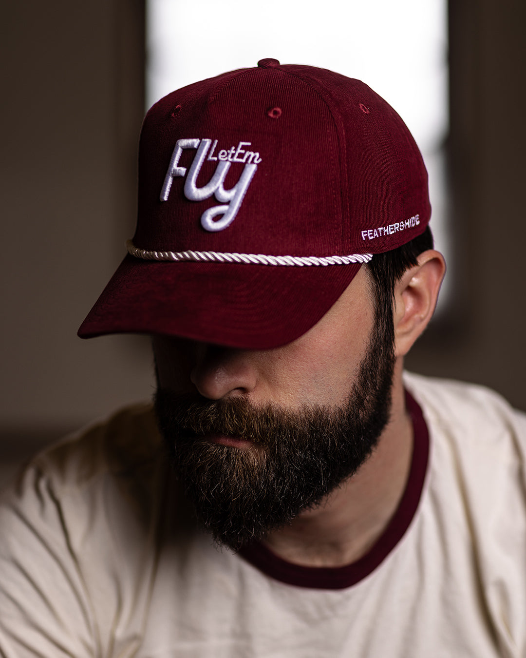 Corduroy golf hat by feather and hide