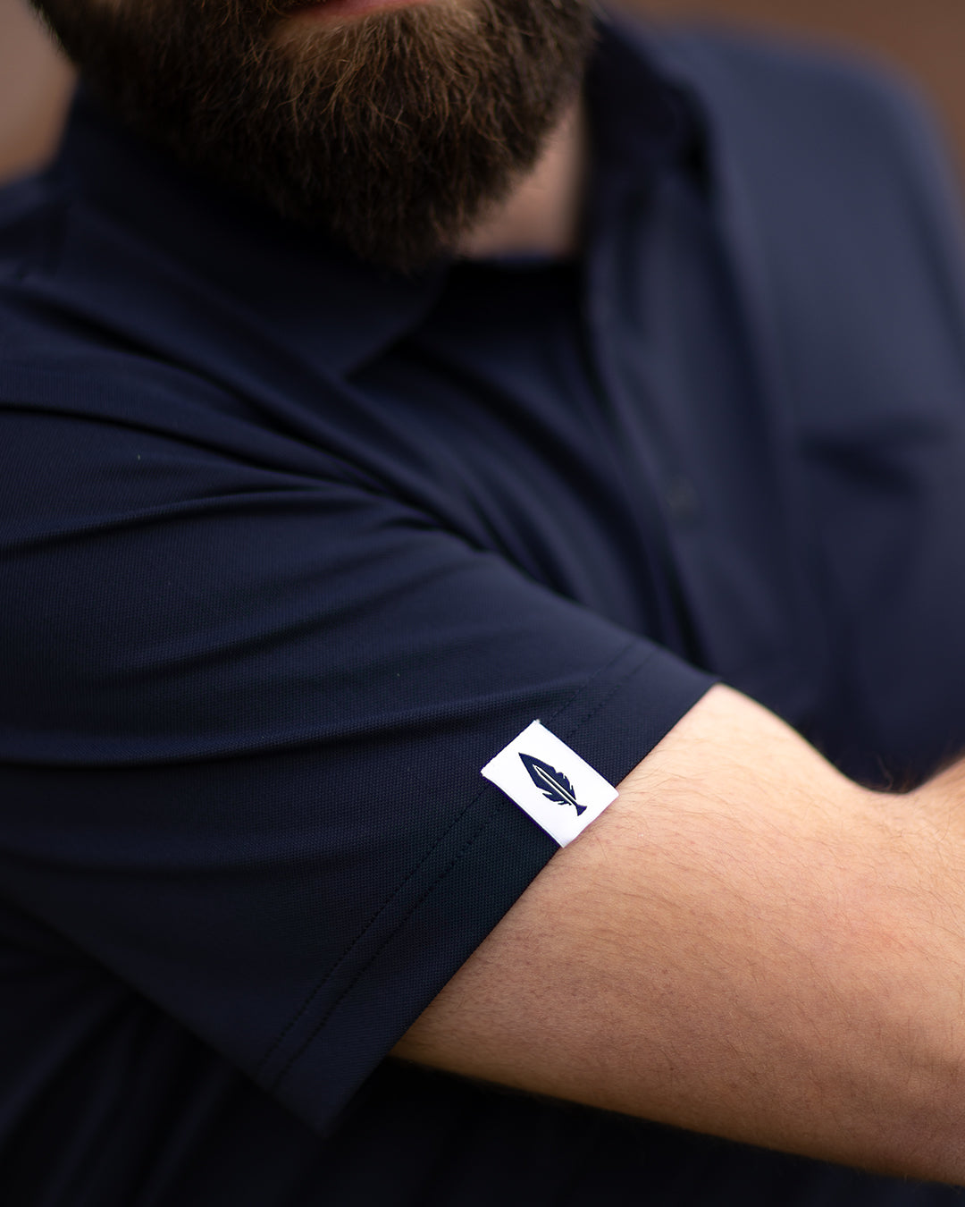 Navy Golf Polo with pocket